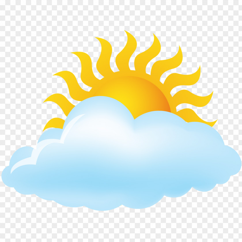 Vector Cloudy Weather Forecast Icon Material T-shirt Cloud Clip Art PNG
