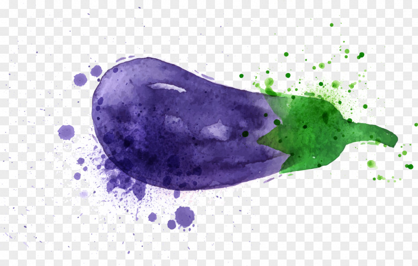 Vegetables Eggplant Cartoon Watercolor Painting Vegetable Illustration PNG