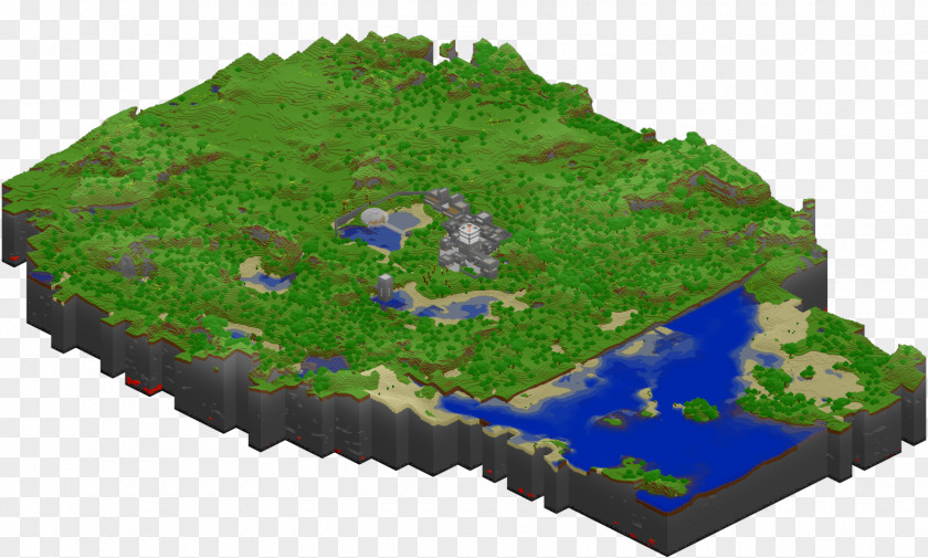 Minecraft House Survival Water Resources Biome Map Lawn PNG