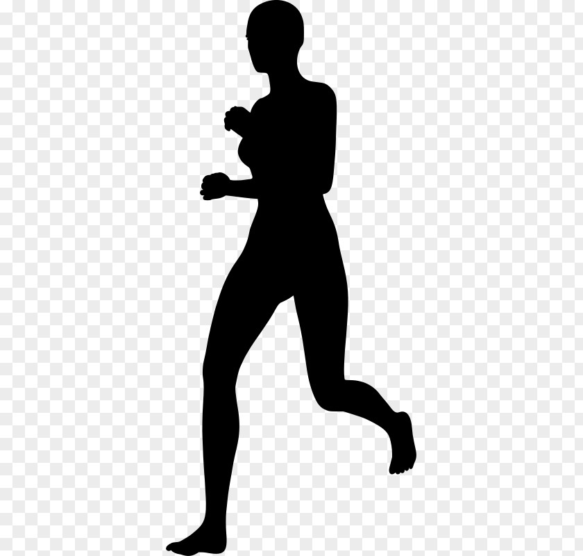 Running Woman Silhouette Person Clip Art PNG
