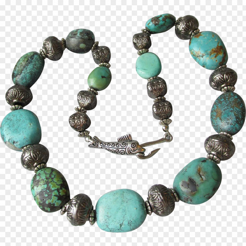 Turquoise Bead Bracelet PNG