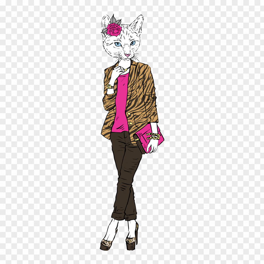 Catwoman Trend Fashion Illustration PNG