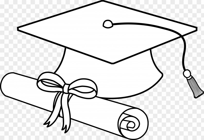 College Graduation Cliparts Square Academic Cap Ceremony Black And White Clip Art PNG