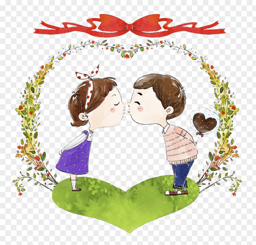 Kissing Kiss Love Illustration Significant Other Romance PNG