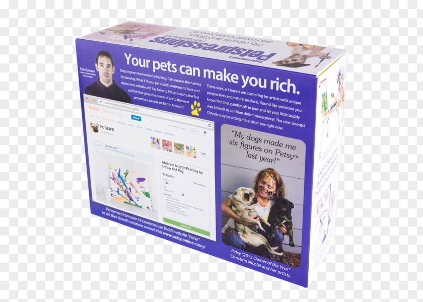 Watercolor Superhero Box Practical Joke Gift Dog Pet PNG