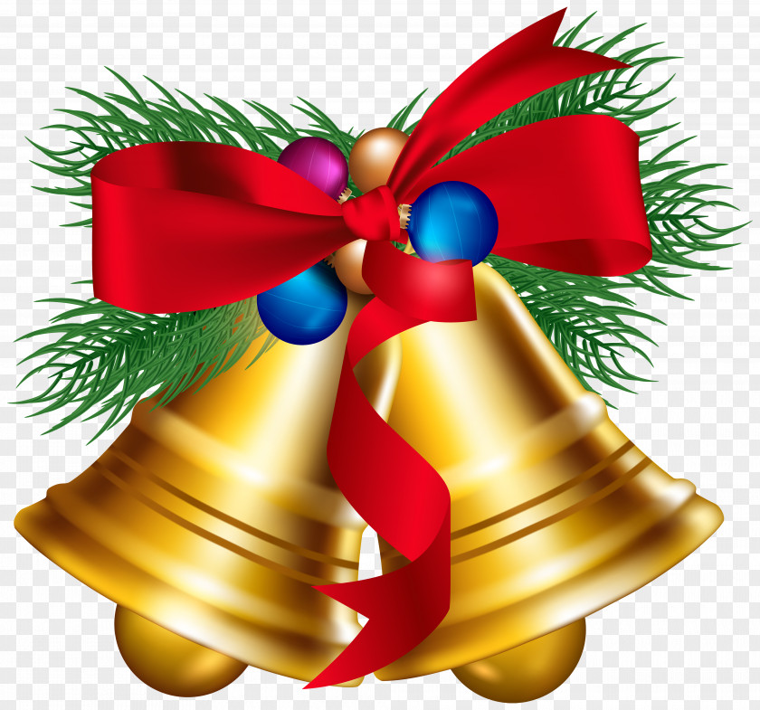 Christmas Bells With Ballls Clipart Image Jingle Bell Clip Art PNG