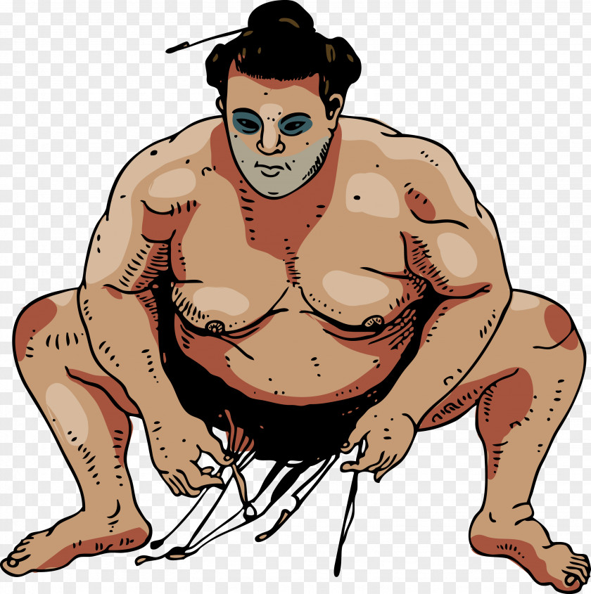 Decorative Sumo Wrestler Wrestling PNG