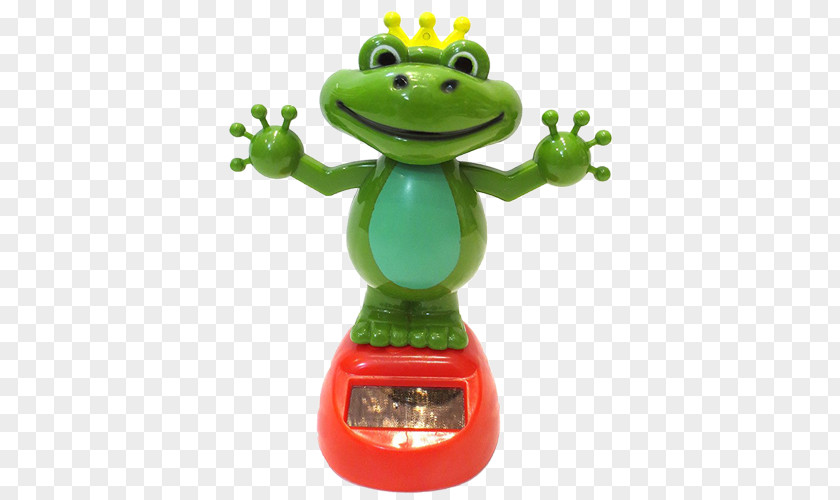 Frog Prince Wackelfigur Solar Power Toy Animal PNG