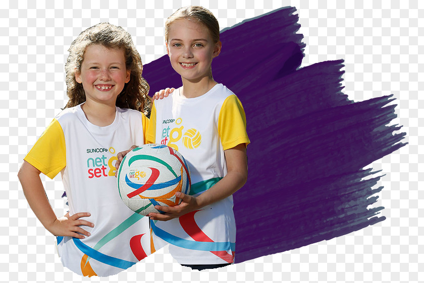 Netball Girls Suncorp Super Group Child T-shirt PNG