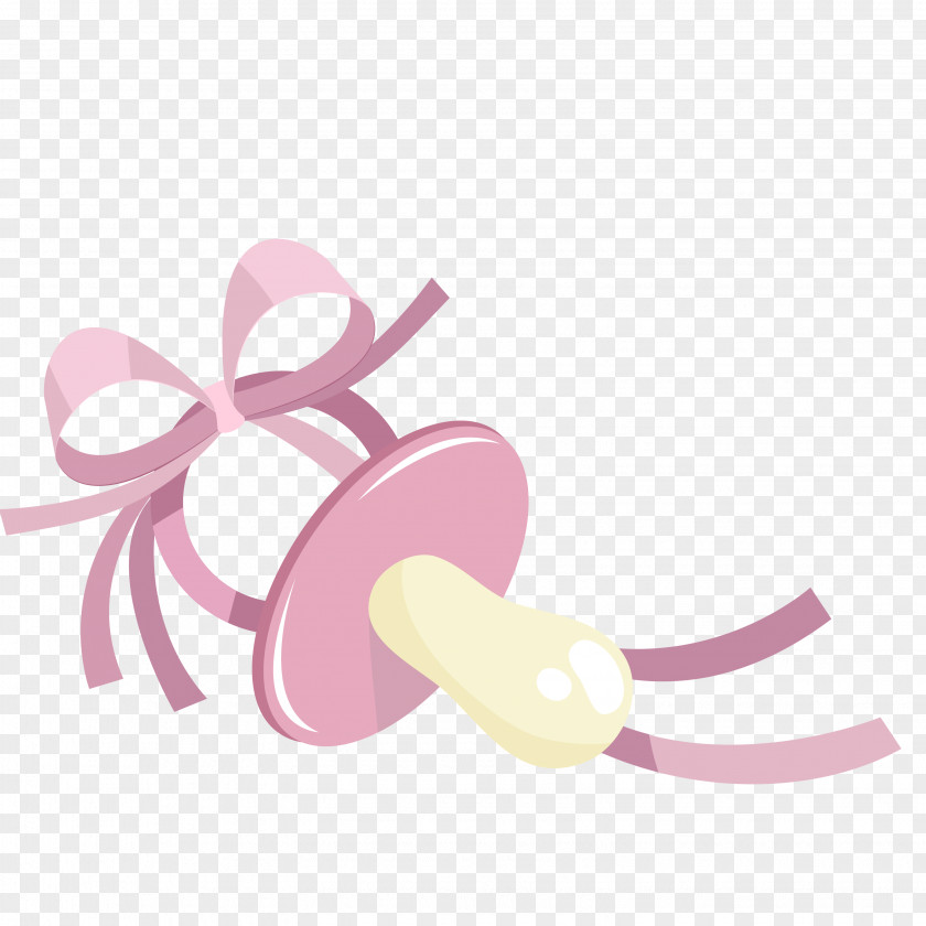 Pink Pacifier Vector Material Infant Euclidean Icon PNG