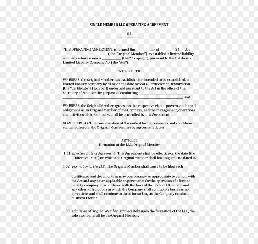 Business Operating Agreement Maryland Limited Liability Company Articles Of Organization PNG
