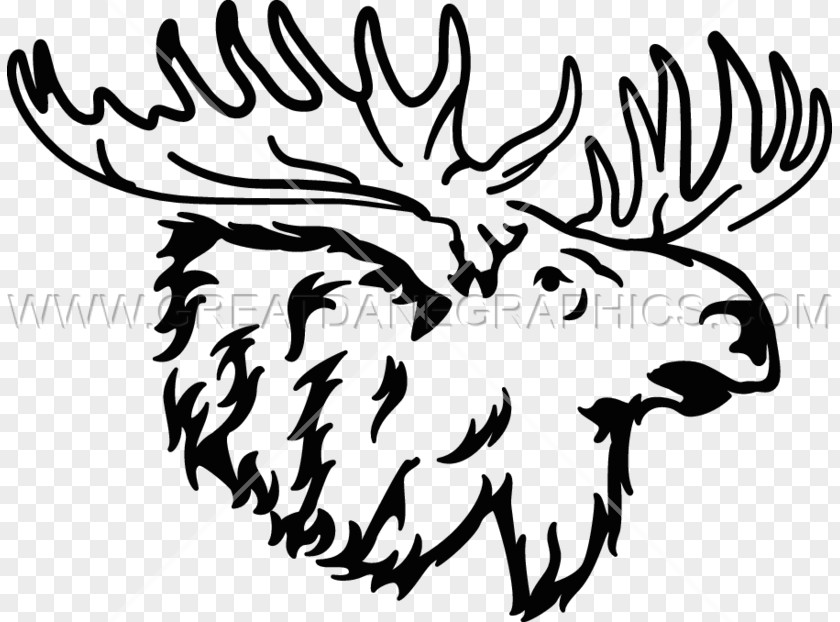 Deer Moosehead Breweries Black And White Clip Art PNG