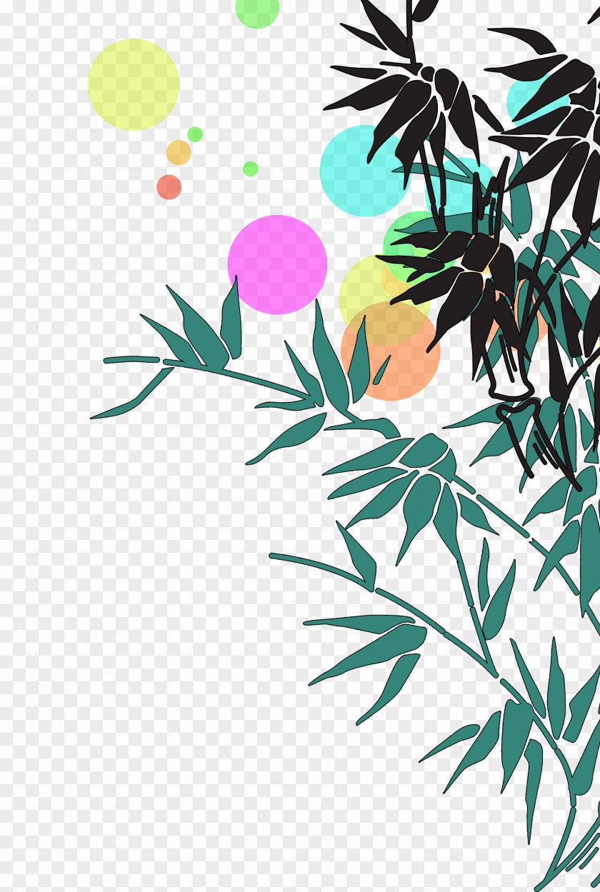 Hand-painted Bamboo Download Wallpaper PNG