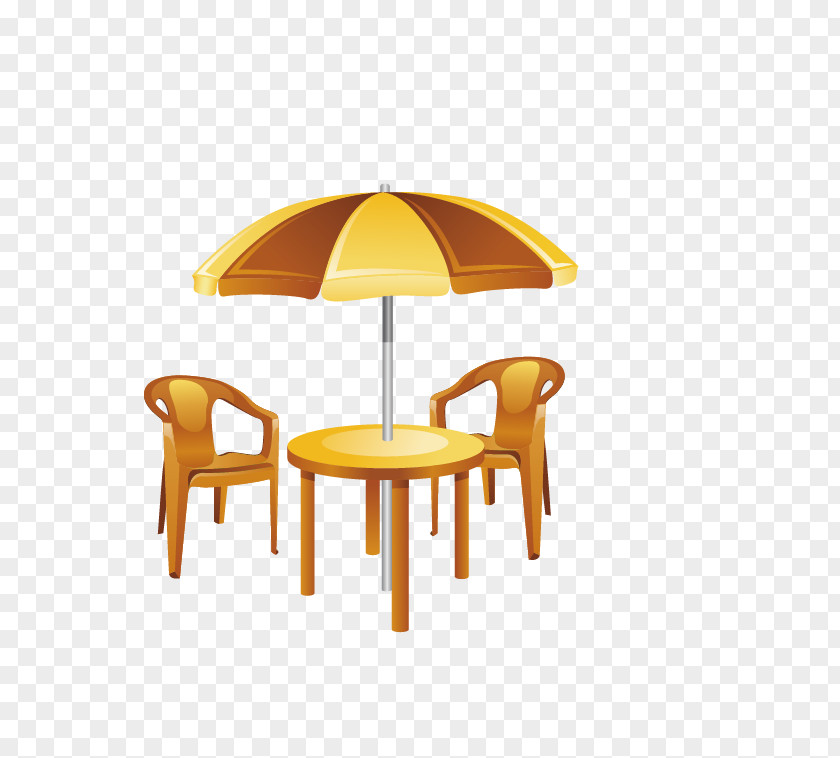 Parasol Table Chair Garden Furniture Umbrella Patio PNG