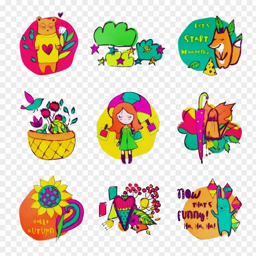 Sticker Animal Figure Party Supply PNG