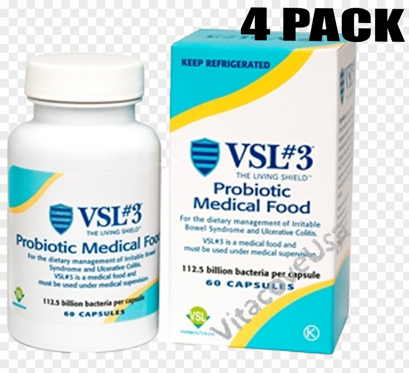 Vitamin Bottle Dietary Supplement SIGMA-TAU Pharmaceuticals VSL #3 Capsules, 60 Count VSL#3 High Potency Probiotic Brand Service PNG