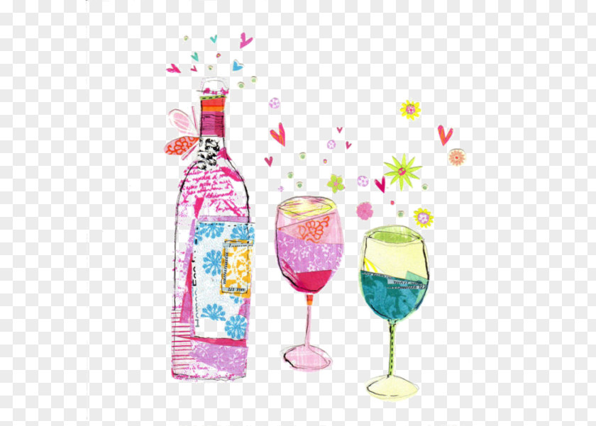 Bottle Wine Glass Alcoholic Drink Stemware PNG
