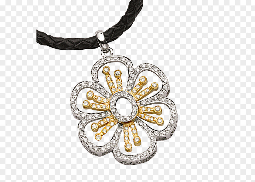 Flower Symphony Charms & Pendants Necklace Body Jewellery Silver PNG