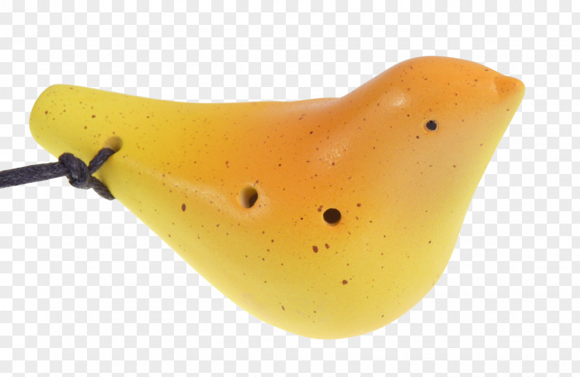 Bird Ocarina Yellow Soprano Ceramic PNG