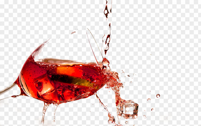 Ice Wine Red Whisky Glass PNG