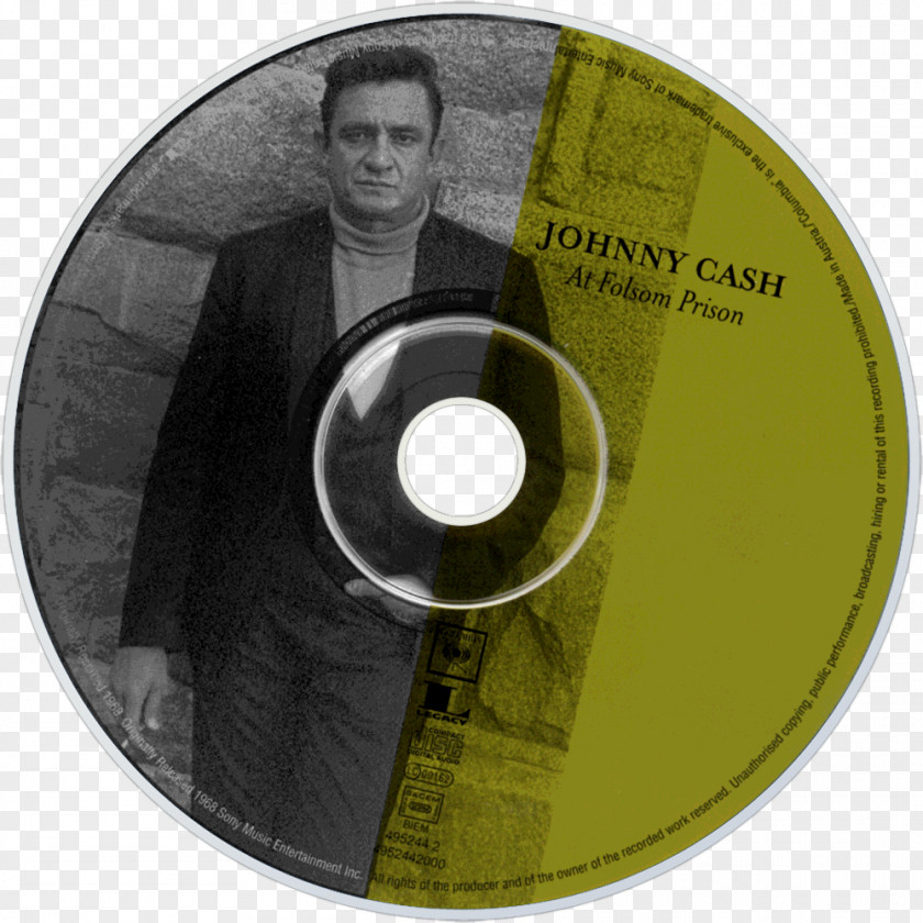 Johnny Cash Compact Disc At Folsom Prison Album Fan Art Disk Image PNG