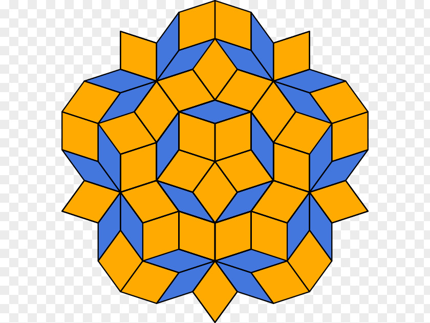 Mathematics Penrose Tiling Tessellation Quasicrystal Physicist Rhombus PNG