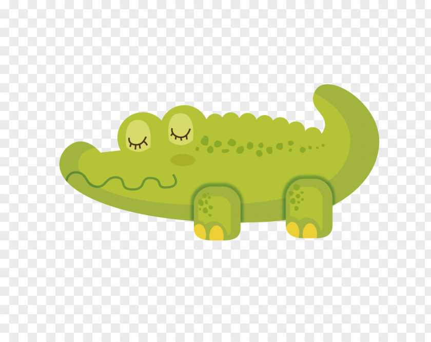 Vector Cartoon Green Alligator Crocodile Euclidean PNG