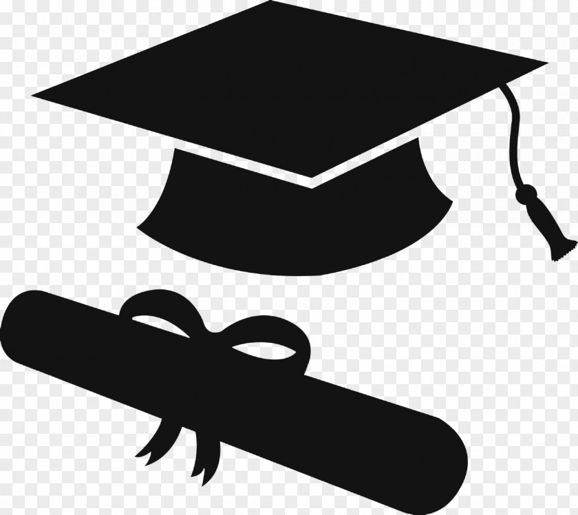 Silhouette Graduation Ceremony Square Academic Cap Clip Art PNG