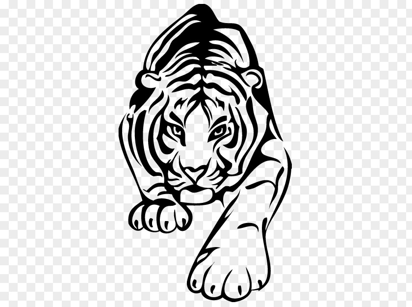 White Tiger Coloring Book Wall Decal PNG