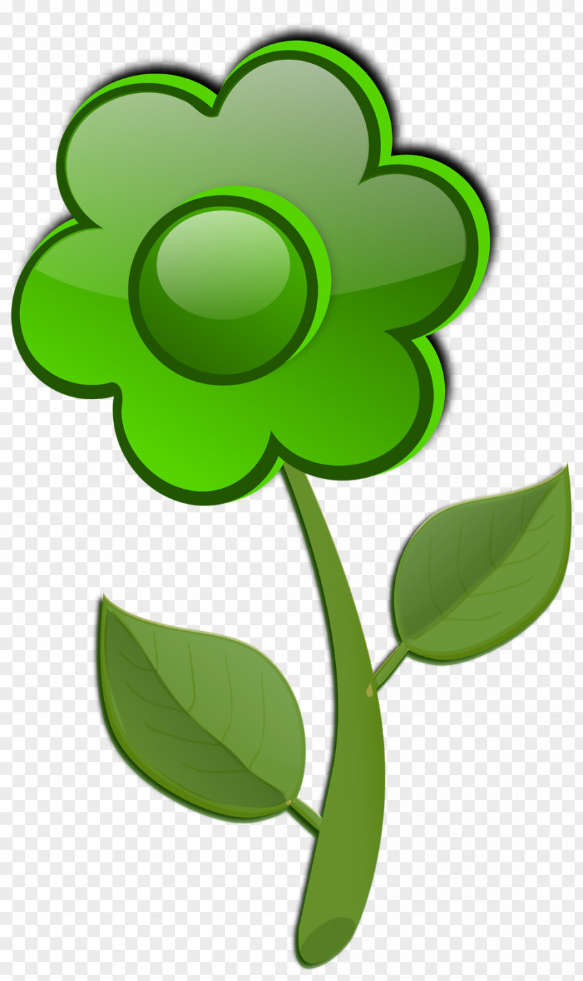 Green Flower Clip Art PNG