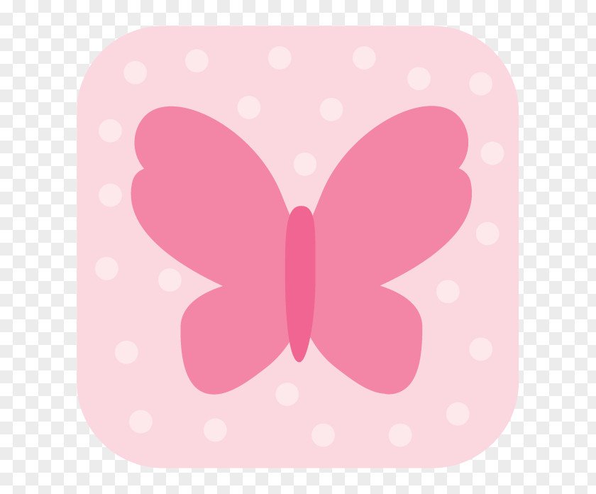 Charming Butterfly Pink M Heart Font PNG