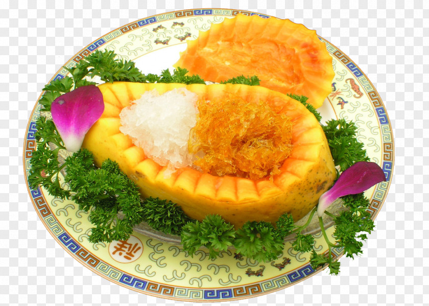 Delicious Papaya Shark Fin Soup Vegetarian Cuisine Seafood PNG