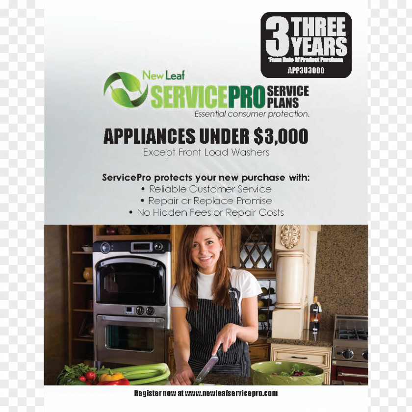 3 Years Warranty Extended Home Appliance Service Plan Cooking Ranges PNG