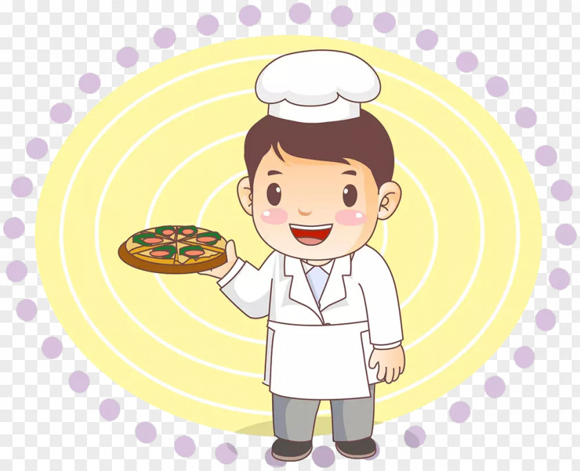 Boy Pizza Drawing PNG
