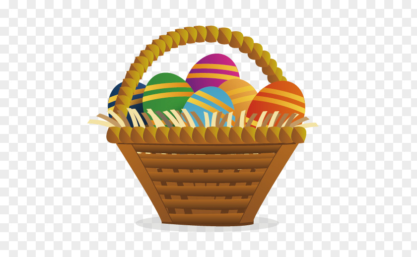 Vector A Basket Of Eggs Easter Egg Decorating PNG