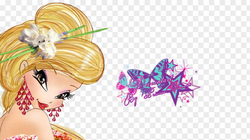 Barbie Long Hair Cartoon Desktop Wallpaper PNG
