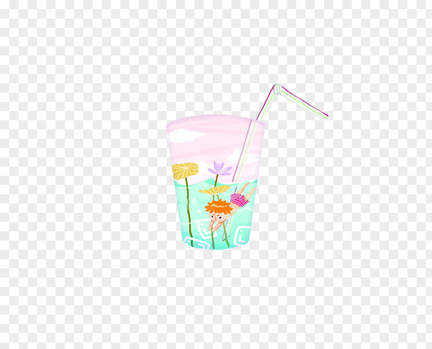 Beverage Cup Drinking Straw Pattern PNG