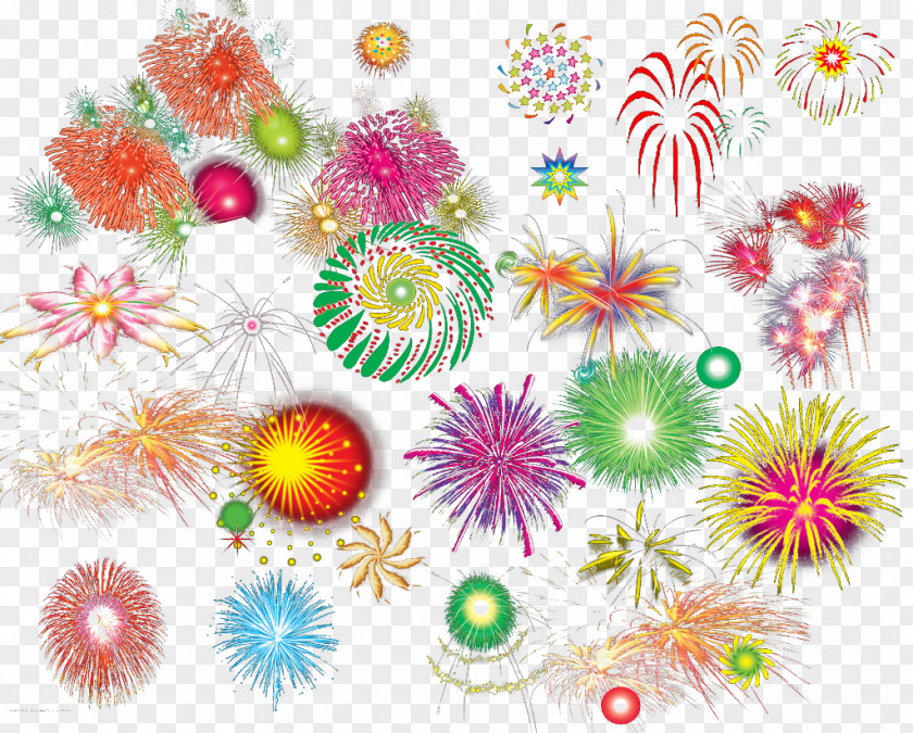 Color Bright Fireworks Download PNG