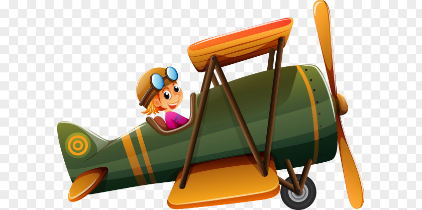 Exquisite Cartoon Helicopter Airplane Illustration PNG