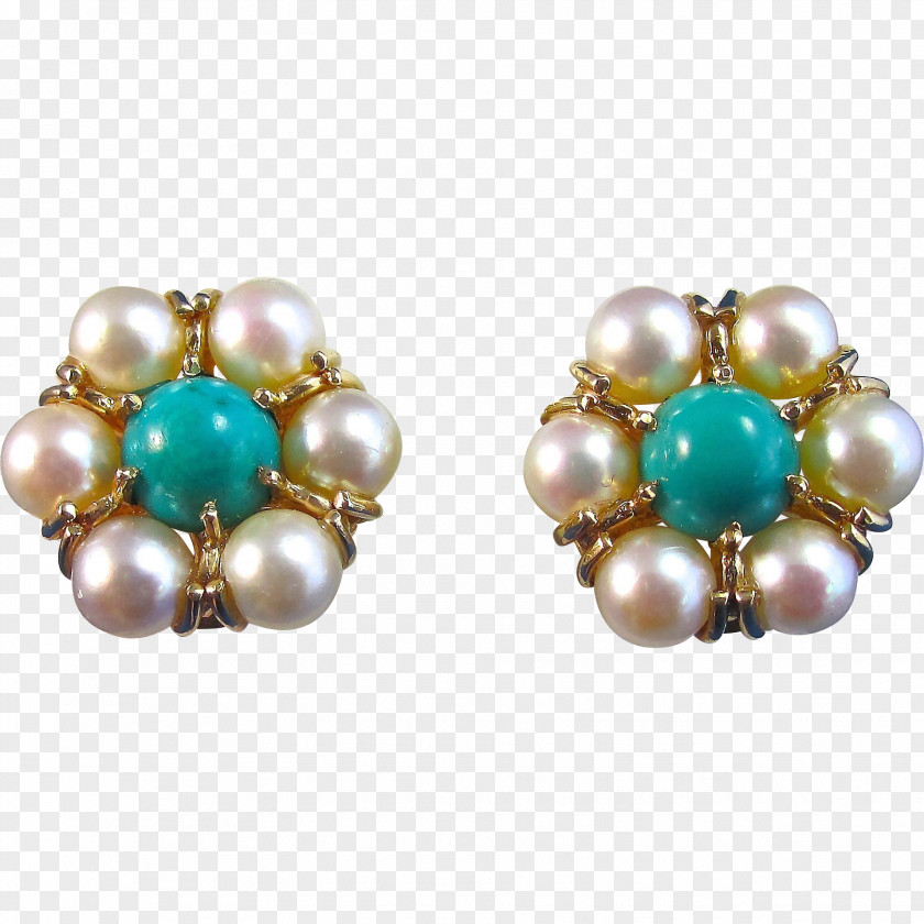 Jewellery Pearl Earring Turquoise Estate Jewelry PNG