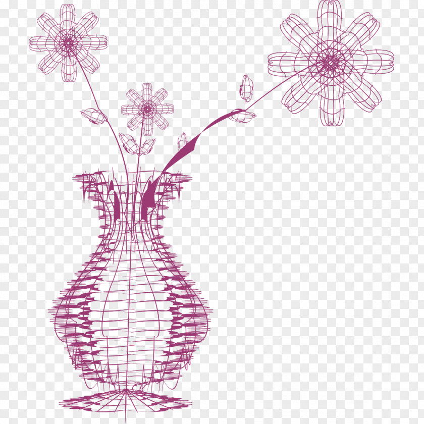 Creative Vase Pattern PNG
