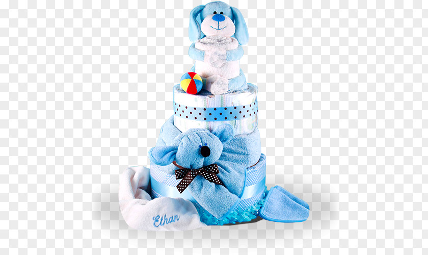 Deluxe Flyer Diaper Cake Puppy Dog Baby Shower PNG