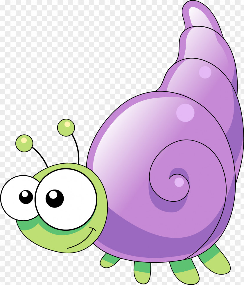 Hand Painted Purple Snail Orthogastropoda Clip Art PNG