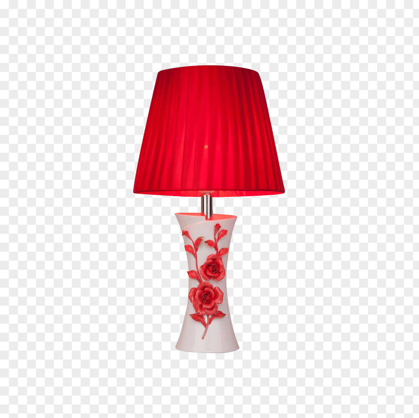 Red Rose Lamp Light Lampe De Bureau Wedding PNG