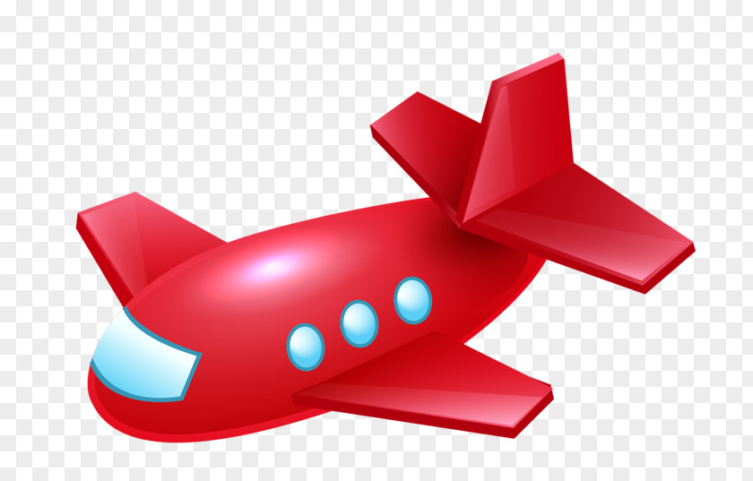 Small Red Airplane PNG