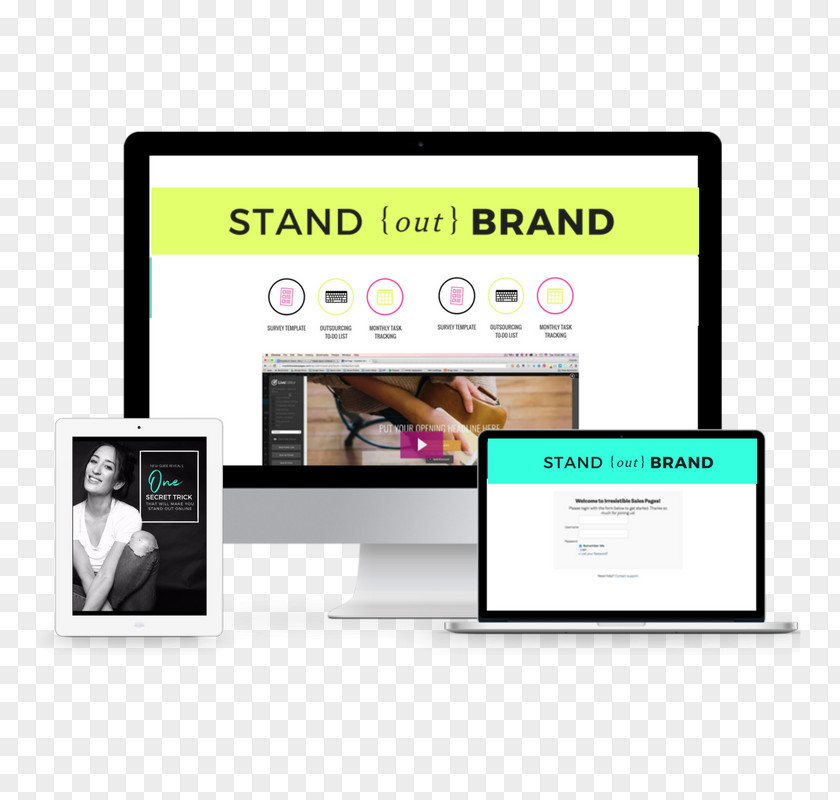 Stand Out Mockup Logo Display Advertising Brand PNG