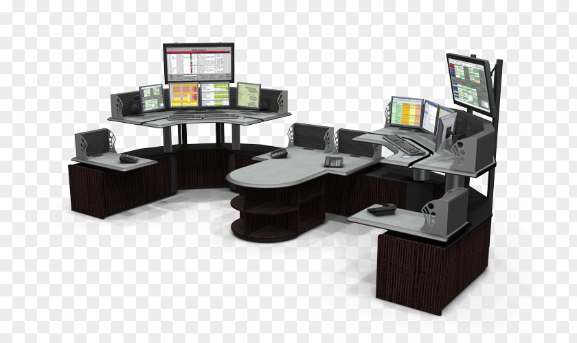 Table Desk Control Room Office System Console PNG