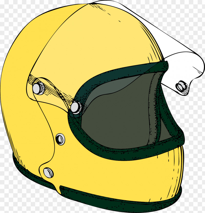 Vector Yellow Helmet Motorcycle Clip Art PNG