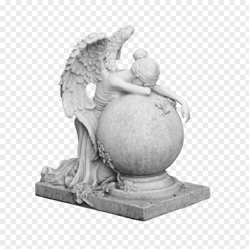 Angel Statue Classical Sculpture Figurine Stone Carving PNG