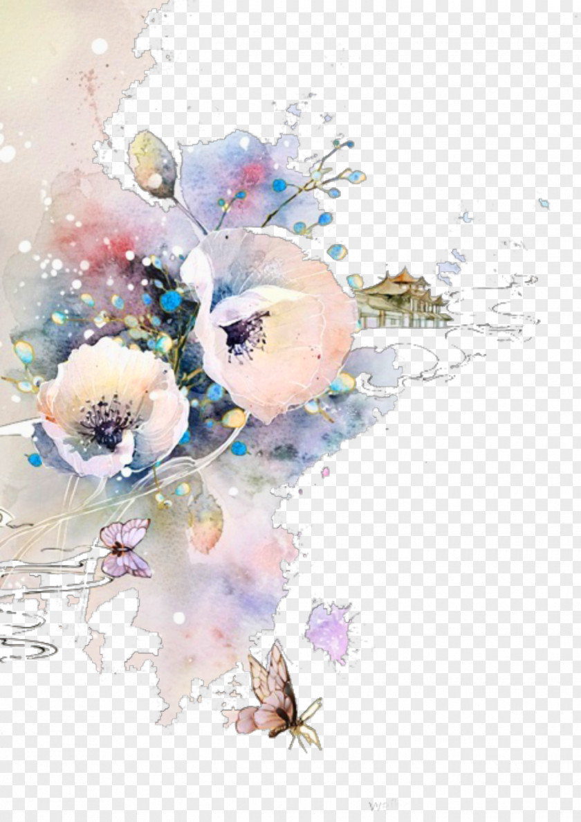 Flower Watercolor Painting Art Drawing PNG